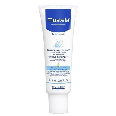 Mustela Cradle Cap Cream - Gently Cleanses & Moisturizes Baby Scalp - Natural & Vegan - Dermatologist Tested Baby Hair C