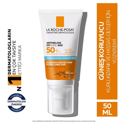 La Roche-Posay Anthelios UVMune 400 SPF50+ Sunscreen: Broad Spectrum Protection, Moisturizing, No White Cast - For Sensi