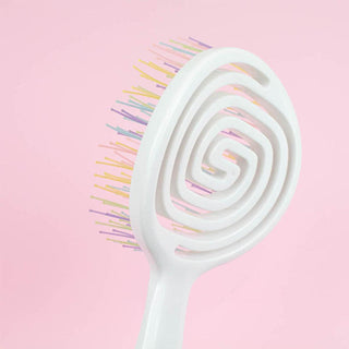 Nascita Pro Hair Brush - GemTips Detangling Brush for Wet & Dry Hair, Anti-Static, Gentle on Scalp Nascita Pro GemTips Detangling Brush - Gentle Hair Care hair brush, detangling brush, GemTips technology, anti-static hair brush, wet and dry hair brush, gentle hair care, scalp massage, hair detangling, hair styling, white hair brush, Nascita Pro