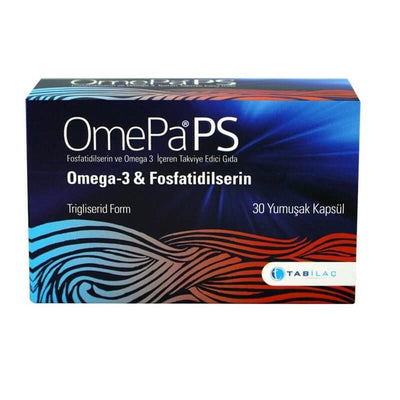 OmePa Omega 3 & Phosphatidylserine Dietary Supplement Soft Capsules - Brain & Heart Health Support