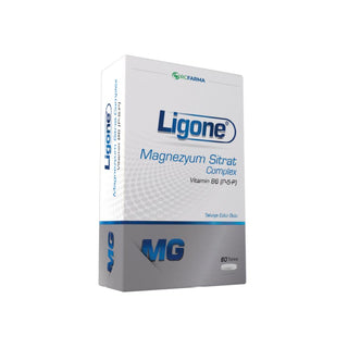 Ligone Magnesium Citrate Complex 60 Tablets - Magnesium and Vitamin B6 Supplement for Energy and Wellness Ligone Magnesium Citrate Complex 60 Tablets - Energy & Wellness Magnesium Citrate Supplement, Vitamin B6 Supplement, Dietary Supplement, Health and Wellness, Magnesium and Vitamin B6 Complex, Energy Support, Muscle Function, Brain Health, Nutrition Supplements
