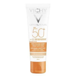 Vichy Capital Soleil SPF 50+ Tinted Sunscreen: Anti-Dark Spot Face Protection, Evens Skin Tone, High UVA/UVB Defense, Hypoallergenic Vichy SPF 50+ Tinted Sunscreen: Anti-Dark Spot, Even Skin sunscreen, SPF 50+ sunscreen, anti dark spot sunscreen, tinted sunscreen, sun protection for face, hypoallergenic sunscreen, sunscreen for dark spots, Vichy sunscreen, lekeleri gideren güneş kremi, leke karşıtı güneş kremi, sun protection, anti-aging, even skin tone, dark spot prevention, UVA protection, UVB protection,