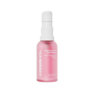 Cream Co. Hyaluronic Acid & Peptide Serum - Anti-Aging Moisturizing & Plumping Skincare 30ml
