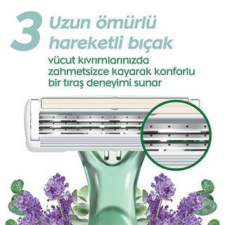 Bic Women's Razors - Soleil Escape 3-Blade Disposable Razors for Women with Lavender & Eucalyptus Scent Bic Women's Razors - 3-Blade Disposable with Lavender & Eucalyptus Women's Razors, Spa-inspired Shaving, Sensitive Skin Shaving, Disposable Razors for Women, Scented Shaving Products, Lavender Shaving Products, Eucalyptus Scented Razors, Comfortable Shaving, Smooth Shaving Experience, Personal Care, Shaving Essentials, Women's Grooming, Bic Razors