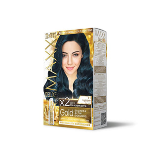 Maxx Deluxe Golden Beauty 24K Hair Dye - Nourishing, Vibrant Color with Avocado Oil & Gold Particles Maxx Deluxe 24K Golden Hair Dye - Nourishing & Vibrant hair dye, golden hair dye, nourishing hair color, Maxx Deluxe Golden Beauty, 24K gold hair dye, vibrant hair color, long-lasting hair dye, hair care with natural ingredients, avocado oil hair dye, gold particles hair dye, gray hair coverage, hair nourishment, hair conditioning