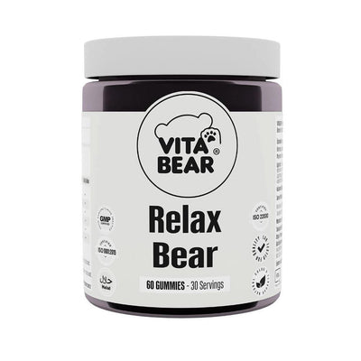 Vita Bear Relax Bear 60 Gummies - Stress Relief & Relaxation Support Supplement for Adults
