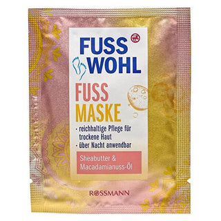 Fusswohl Foot Care Mask: Shea Butter & Macadamia Oil for Dry Feet - Deeply Moisturizing Overnight Treatment Fusswohl Foot Mask: Shea & Macadamia for Dry Feet foot mask, dry feet treatment, shea butter foot mask, macadamia nut oil foot cream, moisturizing foot care, foot care mask for dry skin, overnight foot mask, fusswohl foot mask, foot care, dry feet, shea butter, macadamia nut oil, glycerin, nordic cotton extract, moisturizing, hydrating, soothing, calming, sensitive skin, pampering, foot treatment, bea