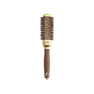 Olivia Garden Expert Blowout Shine Hair Brush: Wavy Bristles for Salon-Quality Blowouts & Enhanced Shine Olivia Garden Blowout Brush: Shine & Salon Styles hair brush, blowout brush, shine enhancing hair brush, wavy bristle brush, Olivia Garden hair brush, hair styling brush, blow dry brush, golden hair brush, hair styling, hair care, shine, smooth hair, frizz control, waves, curls, salon quality, professional hair styling, at-home styling, hair tools, beauty, golden hair brush, brown hair brush, styling bru