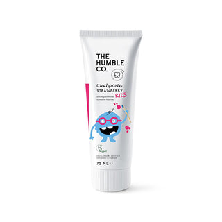 Humble Co. Natural Toothpaste for Kids - Vegan, Gluten-Free, Strawberry Flavor