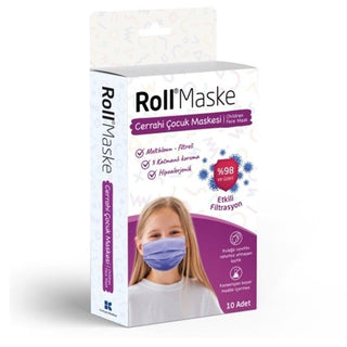 Roll Maske - Disposable Children's Face Mask with Meltblown Filter, Hypoallergenic, 10 Count Roll Maske Children's Face Mask - Hypoallergenic & Meltblown Filtered children's face mask, disposable mask, hypoallergenic mask, meltblown filtered mask, 3-layer mask, children's health, protective gear, safety, hygiene, sensitive skin, disposable, convenient, comfort, protection, Roll Maske