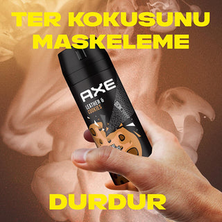 Axe Leather & Cookies Deodorant Spray for Men: 48 Hour Odor Protection, Long Lasting Fresh Scent with Cardamom & Mandarin Notes Axe Leather & Cookies Deodorant: 48 Hour Freshness! Axe deodorant, men's deodorant spray, long lasting deodorant, kakule mandalina deodorant, leather cookies deodorant, 48 hour odor protection, fresh scent deodorant, body spray for men, deodorant, body spray, men's grooming, fragrance, cardamom, mandarin, leather, suede, cookie, vanilla, personal care, odor protection, axe body spr