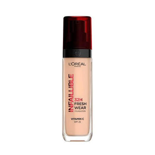 L'Oréal Paris Infaillible 32H Fresh Wear Foundation - Long-Lasting, High Coverage Makeup with C Vitamin & SPF 25 L'Oréal Paris 32H Fresh Wear Foundation - Long-Lasting & High Coverage long-lasting foundation, high coverage makeup, C vitamin foundation, SPF 25 foundation, flawless finish makeup, makeup for sensitive skin, durable foundation, natural finish makeup, full coverage foundation, anti-aging makeup, everyday makeup, makeup for busy lifestyles, L'Oréal Paris products