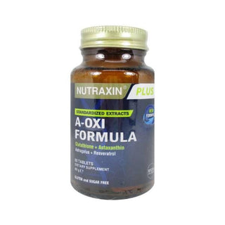 Nutraxin A-Oxi Formula: Potent Antioxidant with Astaxanthin, Glutathione, Resveratrol, and Vitamins C & E