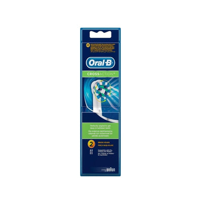 Oral-B Cross Action Toothbrush Replacement Heads - 2 Pack | Compatible Oral-B Electric Toothbrush Accessories for Effect