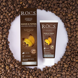 Rocs Coffee & Tobacco Stain Removal Toothpaste: Whiten Teeth, Fight Plaque & Cavities - For Coffee, Tea & Tobacco Users Rocs Toothpaste: Whiten Teeth, Remove Coffee & Tobacco Stains teeth whitening toothpaste, tobacco stain removal toothpaste, coffee stain removal toothpaste, anti-plaque toothpaste, cavity protection toothpaste, Rocs toothpaste, Rocs stain removal, Rocs Coffee & Tobacco, whitening toothpaste, toothpaste, teeth whitening, stain removal, anti-plaque, cavity protection, dental hygiene, oral ca