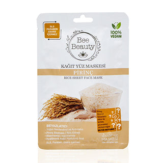 Bee Beauty Rice Paper Mask - Brightening & Hydrating - Niacinamide Infused Superfood Skincare - Achieve Radiant & Moisturized Skin Bee Beauty Rice Mask: Brighten & Hydrate Skin rice paper mask, brightening face mask, hydrating sheet mask, niacinamide mask, superfood skincare, skin radiance mask, moisturizing face treatment, bee beauty mask, rice mask, brightening mask, hydrating mask, niacinamide, superfood, skincare, skin radiance, moisturizing, face treatment, beauty mask, sheet mask, face mask, Korean be
