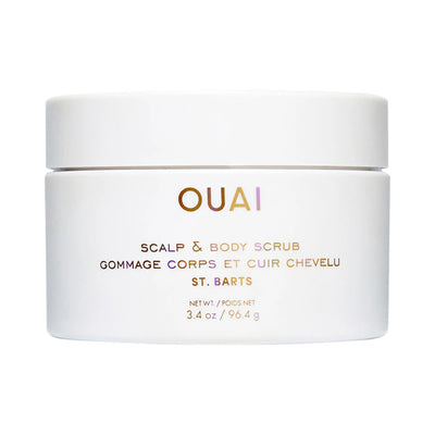 OUAI Mini St. Barts Cleansing Sugar Scrub - Exfoliating Scalp & Body Scrub with Coconut Oil & Panthenol