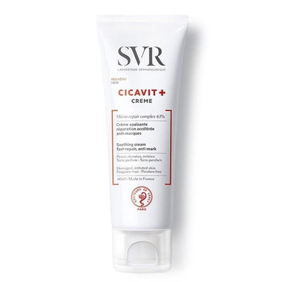 SVR Cicavit+ Creme: Intensive Redness Relief & Skin Repair Cream | Hypoallergenic, Fragrance-Free for Sensitive, Damaged