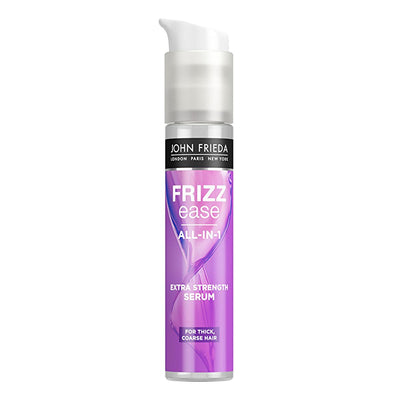 John Frieda Frizz Ease Extra Strength Serum for Frizzy Hair - 1.69 fl oz, Argan Oil, Coconut Oil, Moringa Oil for Frizz 