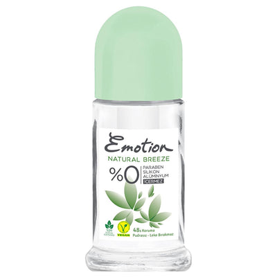 Emotion Natural Breeze Women's Deodorant Roll-On - Aluminum-Free, Vegan, 99% Natural - 1.69 fl oz