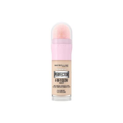Maybelline Instant Perfector Glow 00 Fair Light: 4-in-1 Illuminating Foundation, Concealer, Highlighter & Primer for Rad