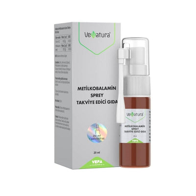 VeNatura Vitamin B12 Supplement Spray - Methylcobalamin for Energy & Neurological Health, 0.68 fl oz