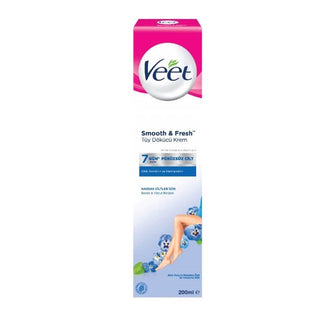 Veet Hair Removal Cream for Sensitive Skin - 6.76 fl oz, Aloe Vera & Vitamin E Veet Hair Removal Cream for Sensitive Skin Veet Hair Removal Cream, Sensitive Skin Hair Removal, Aloe Vera Hair Removal Cream, Dermatologically Tested Hair Removal, Long-Lasting Smooth Skin, Hair Removal for Women, Pain-Free Hair Removal, Moisturizing Hair Removal Cream, Easy Hair Removal, Smooth & Fresh Technology, Hair Removal for Sensitive Areas