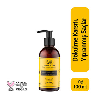 Ashley Joy Hair Care Oil - 100ml Botanical Blend for Damaged, Colored Hair - Moisturizing, Anti-Hair Loss & UV Protection Ashley Joy Hair Oil: Repair Damaged & Colored Hair Naturally hair care oil, botanical hair oil, hair oil for damaged hair, hair oil for colored hair, hair growth oil, anti-hair loss oil, natural hair oil, Ashley Joy hair oil, baobab oil for hair, hair moisturizing oil, hair oil, botanical oils, vitamin A, vitamin E, baobab oil, colored hair, damaged hair, hair repair, hair growth, anti-b