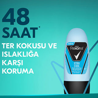 Rexona Men Xtra Cool Mini Roll On Deodorant for Men - 48 Hour Protection, Travel Size