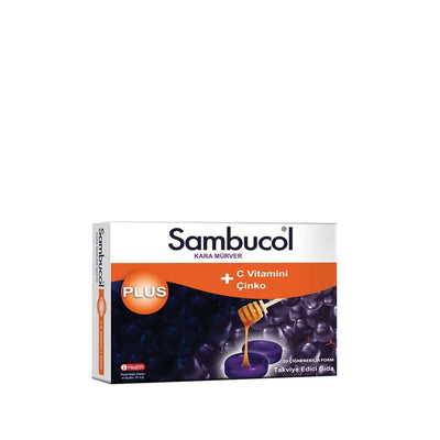 Sambucol Black Elderberry Supplement with Vitamin C & Zinc - Immune System Support, 20 Chewable Tablets