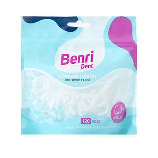 benri dental floss picks front view, benri dental floss picks usage demonstration, benri dental floss picks pack of 120 Benri Dental Floss Picks - 120 Count for Comprehensive Oral Hygiene | Ideal for All Tooth Structures Benri Dental Floss Picks - 120 Count for Oral Care dental-care, floss-picks, oral-hygiene, teeth-cleaning, gum-health, plaque-removal, bad-breath-prevention, benri, single-use, ai-generated