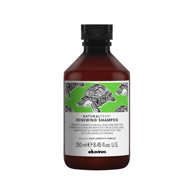 Davines NaturalTech Renewing Shampoo for All Hair Types - 250ml, Natural Ingredients, Gentle & Nourishing