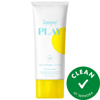 PLAY 100% Mineral Sunscreen Lotion SPF 30 with Green Algae - Vegan, Water-Resistant, Broad-Spectrum Protection PLAY 100% Mineral Sunscreen Lotion SPF 30 - Vegan & Water-Resistant Mineral Sunscreen Lotion, SPF 30, Vegan Sunscreen, Gluten-Free Sunscreen, Cruelty-Free Sunscreen, Water-Resistant Sunscreen, Sweat-Resistant Sunscreen, Natural Sunscreen, Clean Beauty, Broad-Spectrum Protection, Non-Nano Zinc Oxide, Green Algae Extract, Tucuma Butter, Outdoor Activities, Daily Sun Protection, Sensitive Skin Friendl
