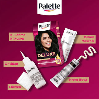 palette-deluxe-hair-color-black-product-image Palette Deluxe Hair Color - 1-0 Black | Long-Lasting Rich Color for Beauticians & Individuals Palette Deluxe Hair Color - Long-Lasting Black Shade palette, hair-color, black-hair-dye, beauticians, individuals, long-lasting-color, hair-care, micro-oils, rich-color-intensity, ai-generated