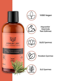 Ashley Joy Intensive Repair Shampoo: Strengthens, Moisturizes & Prevents Breakage - Rosemary & Plant-Based for Damaged, Weak Hair (13.53 fl oz) Ashley Joy Repair Shampoo: Strengthens & Moisturizes Damaged Hair repair shampoo, damaged hair shampoo, hair strengthening shampoo, hair breakage treatment, rosemary shampoo, moisturizing shampoo, sodium PCA shampoo, intensive hair repair, shampoo for weak hair, plant based shampoo, shampoo, hair care, hair treatment, hair breakage, weak hair, dry scalp, plant oils,