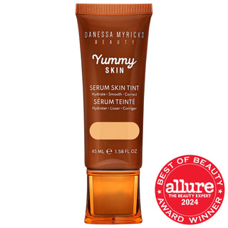 Yummy Skin Soothing Serum Skin Tint Foundation with Peptides + Ceramides - Hydrating, Dewy Coverage Makeup for Natural Look Yummy Skin Serum Foundation - Hydrating Dewy Coverage skin tint foundation serum, hydrating foundation, peptides and ceramides skincare, dewy coverage makeup, clean beauty products, natural makeup, skincare makeup hybrid, liquid foundation, radiant finish, vegan collagen peptides, ceramides, squalane, cruelty-free, gluten-free, paraben-free, formaldehyde-free, phthalate-free