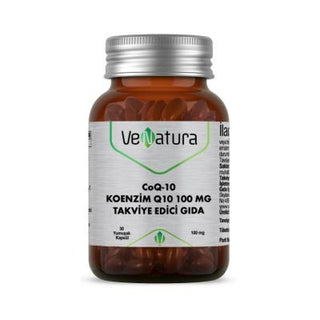 venatura koenzim q10 dietary supplement bottle, 30 capsules of venatura koenzim q10 Venatura Koenzim Q10 100 Mg - Dietary Supplement | 30 Capsules Venatura Koenzim Q10 100 Mg | 30 Capsules koenzim-q10, dietary-supplement, vegan-friendly, vegetarian-friendly, health-supplement, energy-support, wellness, immune-support, ai-generated, capsules