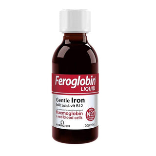 Vitabiotics Feroglobin Liquid Iron Supplement with Vitamin C - 6.76 fl oz Vitabiotics Feroglobin Liquid Iron Supplement - 6.76 fl oz Iron Supplement, Liquid Iron, Vitamin C with Iron, Anemia Treatment, Natural Health Supplements, Dietary Supplements, Vitabiotics, Women's Health, Men's Health, Fatigue Relief, Energy Boost, Immune System Support