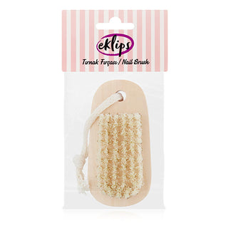 eklips wood nail brush front view, eklips wood nail brush side view, eklips wood nail brush in use Eklips Wood Nail Brush - Essential for Personal Care Routines | 4.5 x 9 cm Eklips Wood Nail Brush – Ideal for Personal Care eklips, wood-nail-brush, personal-care, manicure-tools, pedicure-tools, nail-care, grooming-tools, beauty-tools, ai-generated, minimalist-design