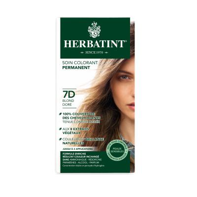 Herbatint 7D Golden Blonde Hair Dye: Natural, Plant-Based Color for Sensitive Scalp | Ammonia & Paraben-Free Herbal Hair