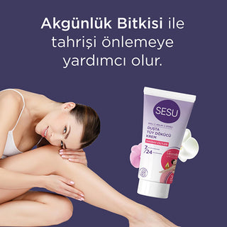 Sesu Hair Removal Cream for Sensitive Skin - Gentle, Effective, and Convenient - 5.07 fl oz Sesu Hair Removal Cream for Sensitive Skin - 5.07 fl oz hair removal cream, sensitive skin hair removal, Boswellia Serrata Gum hair removal cream, Vitamin E hair removal cream, Aroma Guard hair removal, gentle hair removal, convenient hair removal, smooth skin, irritation-free, beauty routine, personal care, cosmetic product, skin care
