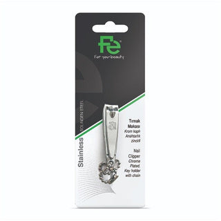 fe nail clipper chrome finish, nail clipper with keychain Fe Nail Clipper - Chrome Finish | Keychain Size Fe Nail Clipper - Chrome Finish | Keychain Size nail-clipper, fe-products, chrome-finish, keychain-accessory, personal-care, manicure-tools, grooming, travel-essentials, ai-generated, nail-care