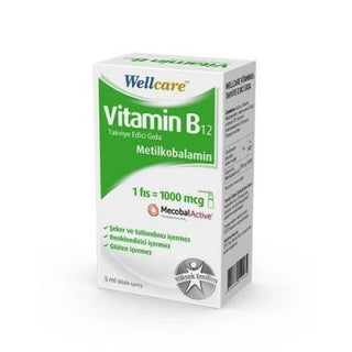 wellcare vitamin b12 supplement 5 ml, bottle of wellcare vitamin b12, vitamin b12 spray for energy Wellcare Vitamin B12 Supplement - Energy Booster | 5 ml Wellcare Vitamin B12 Supplement - 5 ml wellcare, vitamin-b12, energy-supplement, health-supplement, immune-support, cell-division, vitamin-spray, fatigue-relief, ai-generated, wellness