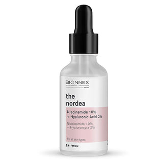 Bionnex Nordea 10% Niacinamide + 2% Hyaluronic Acid Serum - Dark Spot Corrector & Hydrating Serum Bionnex Niacinamide Serum for Dark Spots & Hydration Niacinamide Serum, Hyaluronic Acid Serum, Dark Spot Corrector, Pore Minimizer, Hydrating Serum, Skincare, Anti-aging, Hyperpigmentation Treatment, Skin Toning, Cosmetic Serum, Beauty Products, Dermatological Skincare