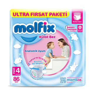 Molfix: Maxi 4 Baby Diaper Pants Boy (86 Count) - Ultra Absorbent, Comfortable, Latex/Paraben/BPA Free - Keep Baby Dry & Happy! Molfix Baby Diapers: Comfort, Absorbent & Safe baby diapers, diaper pants, Molfix diapers, baby diaper pants, comfortable baby diapers, absorbent diapers, latex free diapers, paraben free diapers, BPA free diapers, baby essentials, infant care, toddler care, hypoallergenic diapers, safe diapers, comfortable fit, leak protection, skin-friendly diapers, baby hygiene, baby comfort, pa