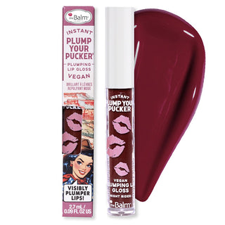 theBalm Instant Plump Your Pucker Lip Plumper Gloss: Get Fuller, Hydrated Lips Without the Sting! Volumizing, Non-Sticky, Cruelty-Free Makeup theBalm Lip Plumper: Get Fuller Lips! Hydrating, Non-Sticky lip plumper, lip gloss, theBalm lip gloss, volumizing lip gloss, hydrating lip gloss, non-sticky lip gloss, organic lip gloss, cruelty-free lip gloss, lip makeup, instant lip plumper, fuller lips, lip enhancement, moisturizing lip gloss, jojoba oil, avocado oil, lip care, beauty, cosmetics, makeup, lip color,