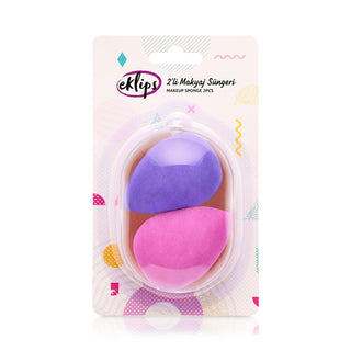 Eklips Makeup Sponge Set - 2 Pack Beauty Sponges for Flawless Foundation, Cream, and Powder Application - Achieve Smooth, Even, and Gentle Coverage Eklips Makeup Sponges - Flawless Foundation Application makeup sponge, foundation sponge, blending sponge, makeup applicator, beauty sponge, liquid foundation sponge, cream foundation sponge, makeup sponges, beauty blending tool, makeup blending, flawless makeup, even coverage, gentle makeup, skin friendly sponge, makeup application, foundation application, blen