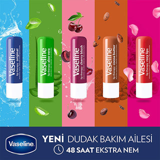 Vaseline Aloe Vera Lip Care Balm - 48 Hour Moisturization for Dry, Chapped Lips