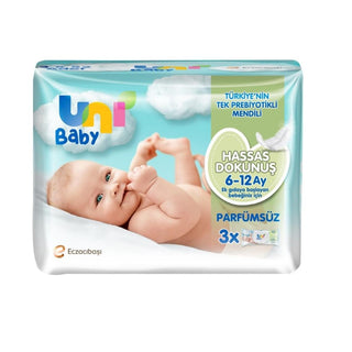 Uni Baby Wet Wipes Sensitive Touch 3 Pack