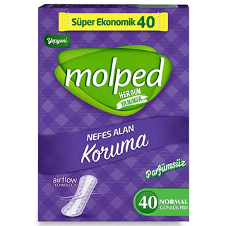 Molped Daily Freshness: pH Balanced Panty Liners for Women - Odor Control, Breathable, Absorbent - 40 Count Molped Daily Panty Liners: pH Balanced Freshness & Odor Control daily panty liners, hygiene pads, pH balanced liners, odor control panty liners, breathable panty liners, daily freshness, women's hygiene products, absorbent panty liners, panty liners, hygiene, women's health, feminine hygiene, daily liners, freshness, odor control, breathable, absorbent, pH balanced, skin-friendly, intimate care, women